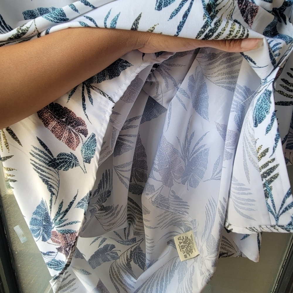 Seapointe Men's Soft Tropical Hawaiian Pocket Button Down Shirts Large Collared - Picture 9 of 11